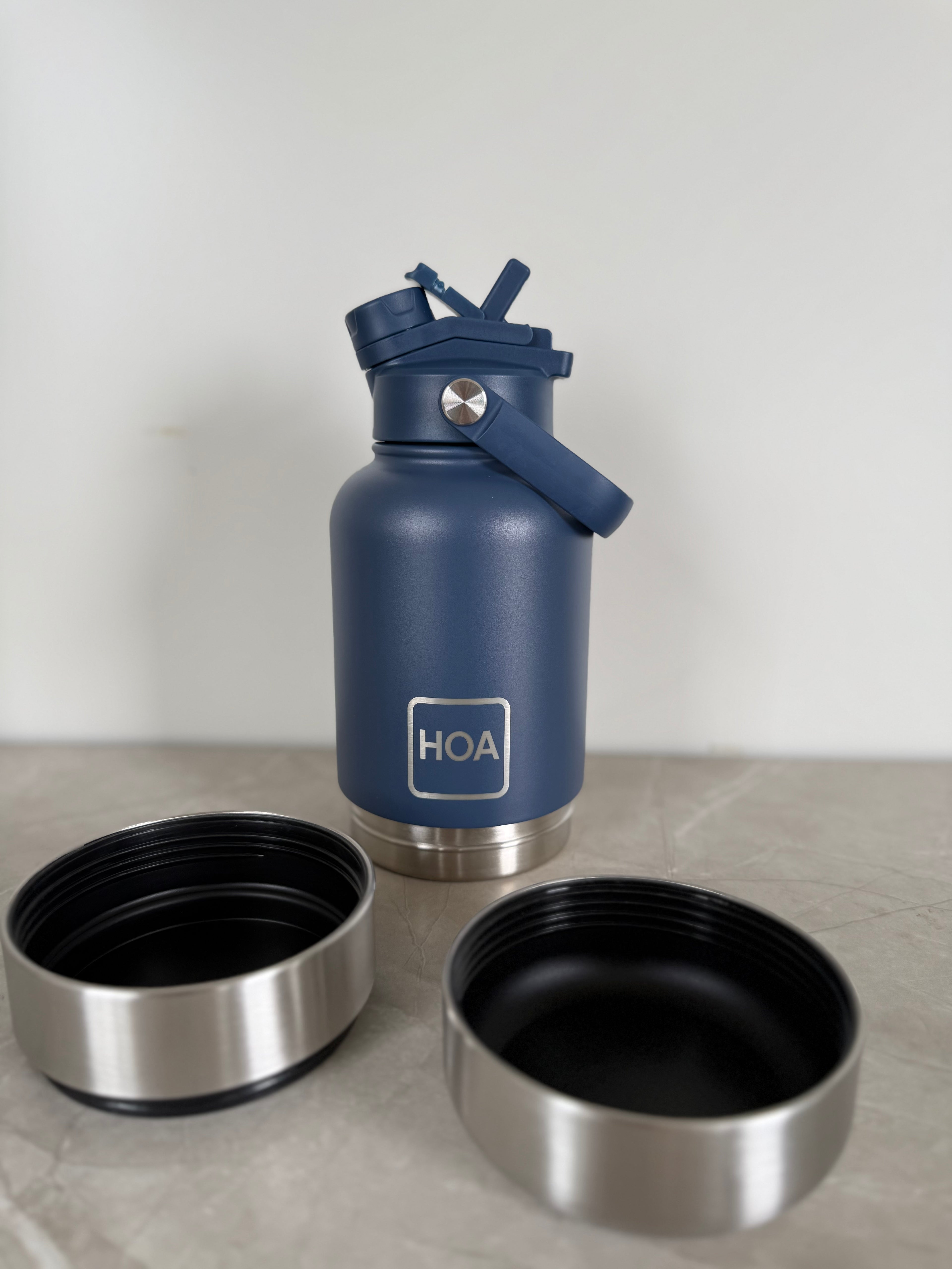 3 in 1 Pet Water Bottle - Navy Blue